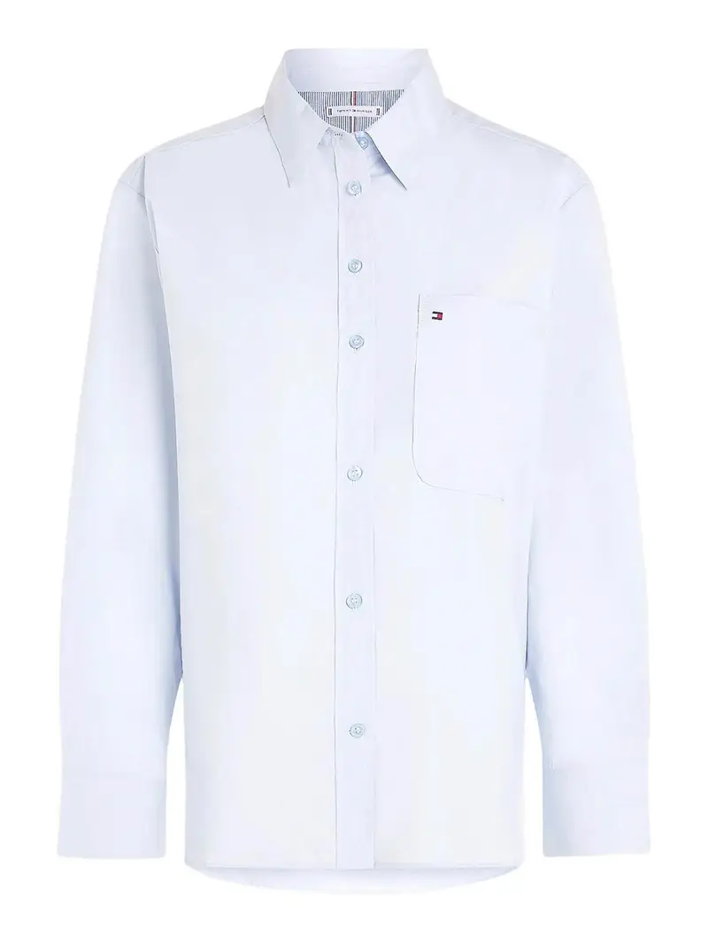 Camicia Oversize In Popeline Donna Blu