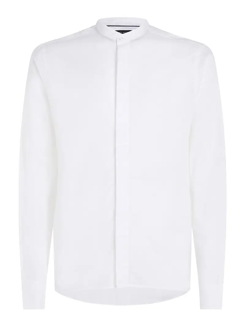 Camicia Regular Fit In Tessuto Dobby Beige