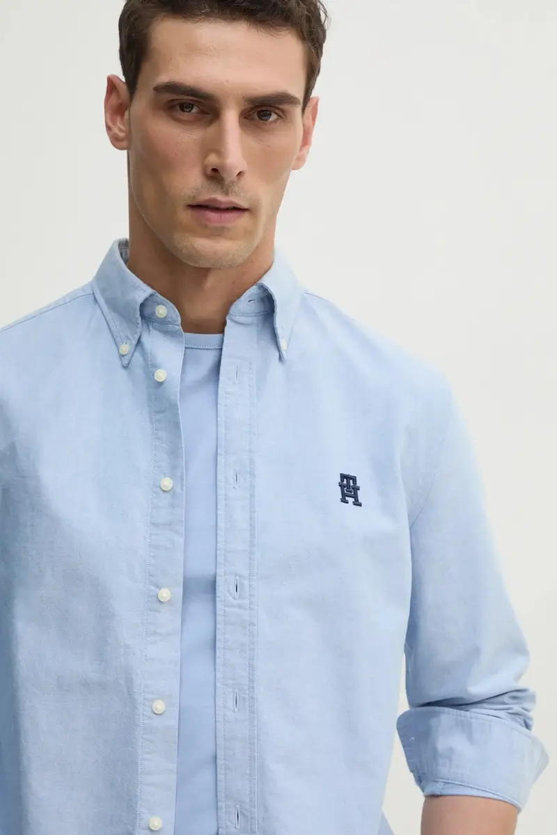 camicia uomo colore blu MW0MW39235 miniatura 4