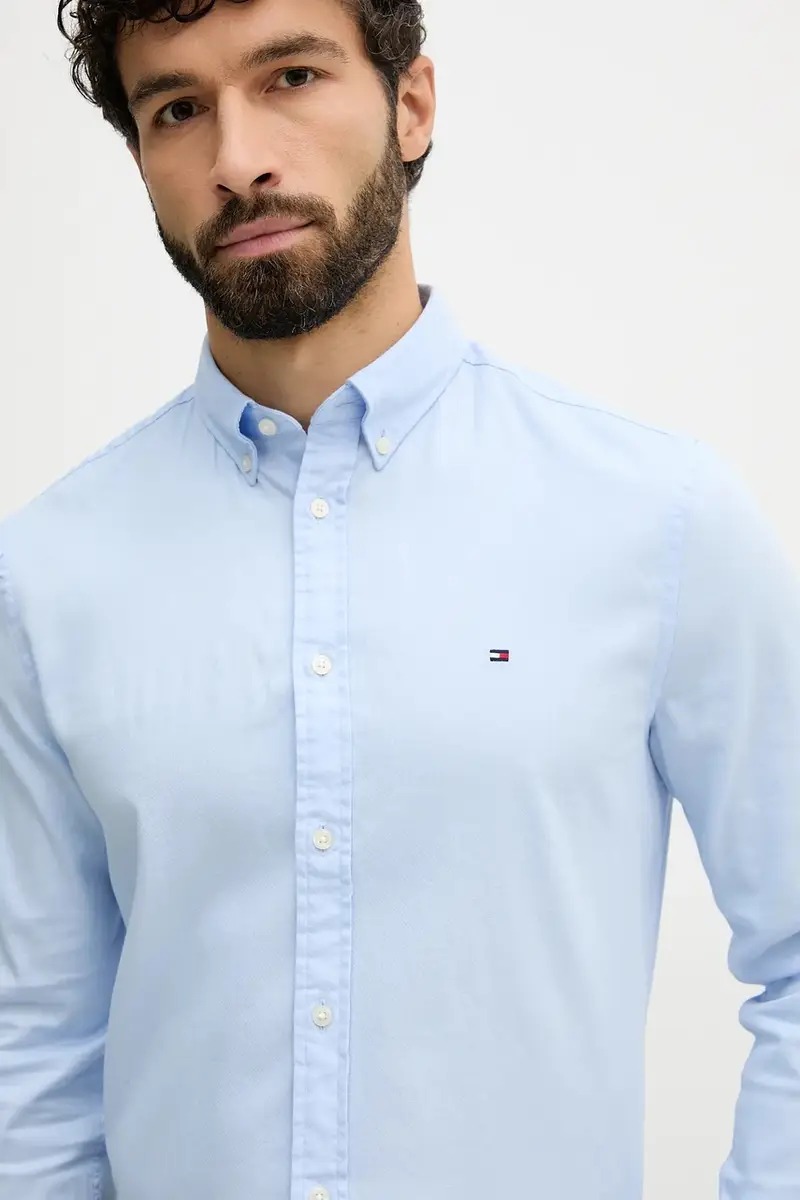 camicia uomo colore blu MW0MW40458 miniatura 4