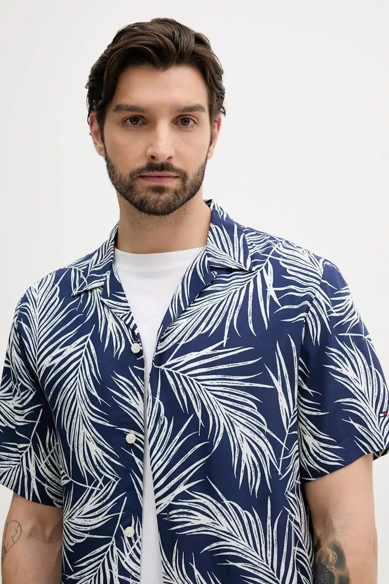 camicia uomo colore blu navy MW0MW39447 miniatura 4