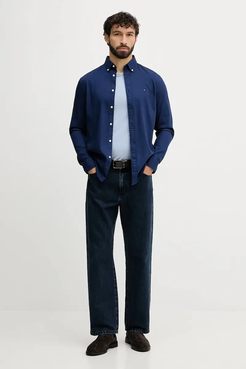 camicia uomo colore blu navy MW0MW40458 miniatura 2