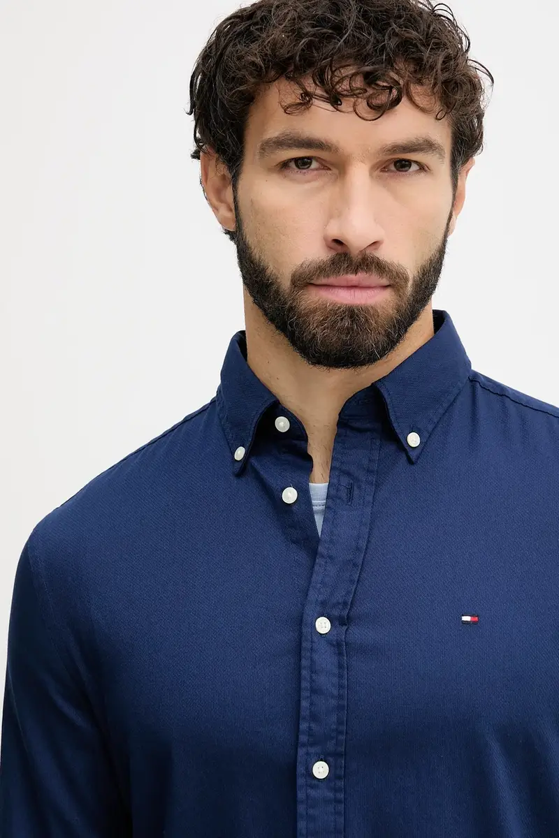 camicia uomo colore blu navy MW0MW40458 miniatura 4