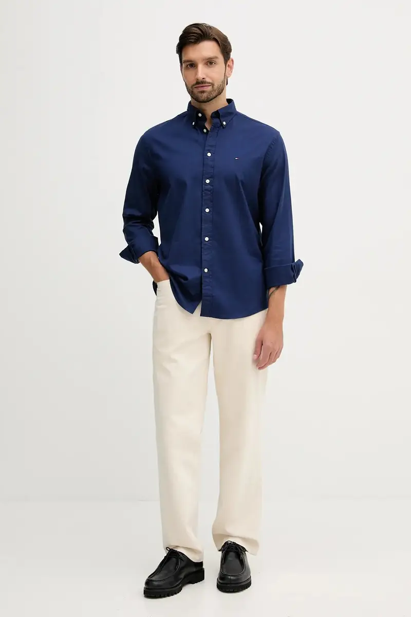 camicia uomo colore blu navy MW0MW40469 miniatura 2