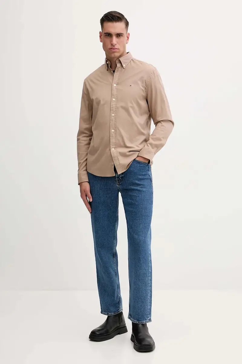 camicia uomo colore marrone MW0MW40469 miniatura 2