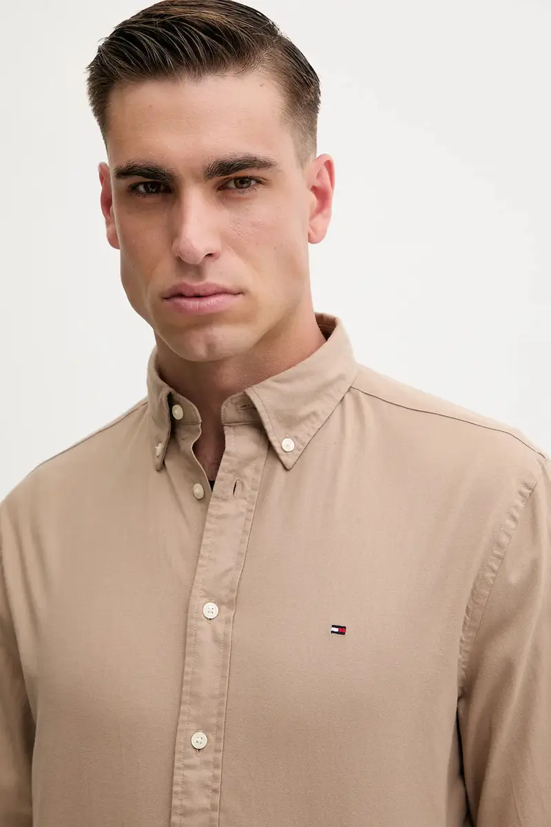 camicia uomo colore marrone MW0MW40469 miniatura 4