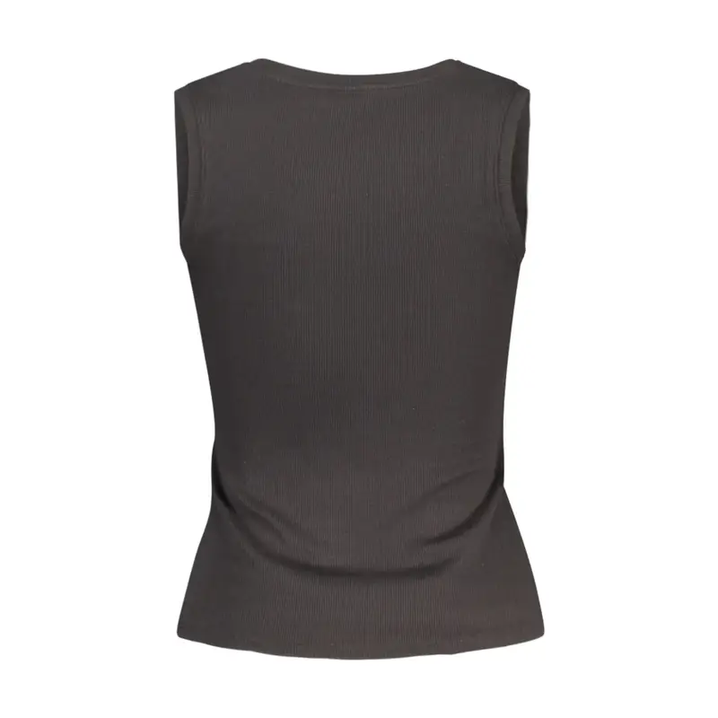 Canotta Donna Nera Ricamo Nero miniatura 2