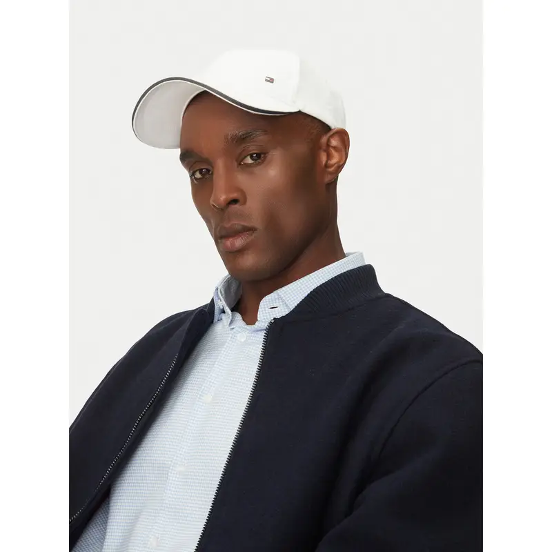 Cappellino Tommy Hilfiger Corp Flannel AM0AM13164 Bianco