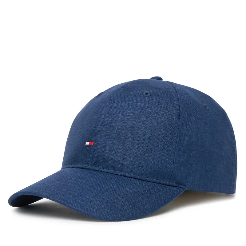Cappellino Tommy Hilfiger Flag Linen 6 Panel AM0AM13428 Blu scuro