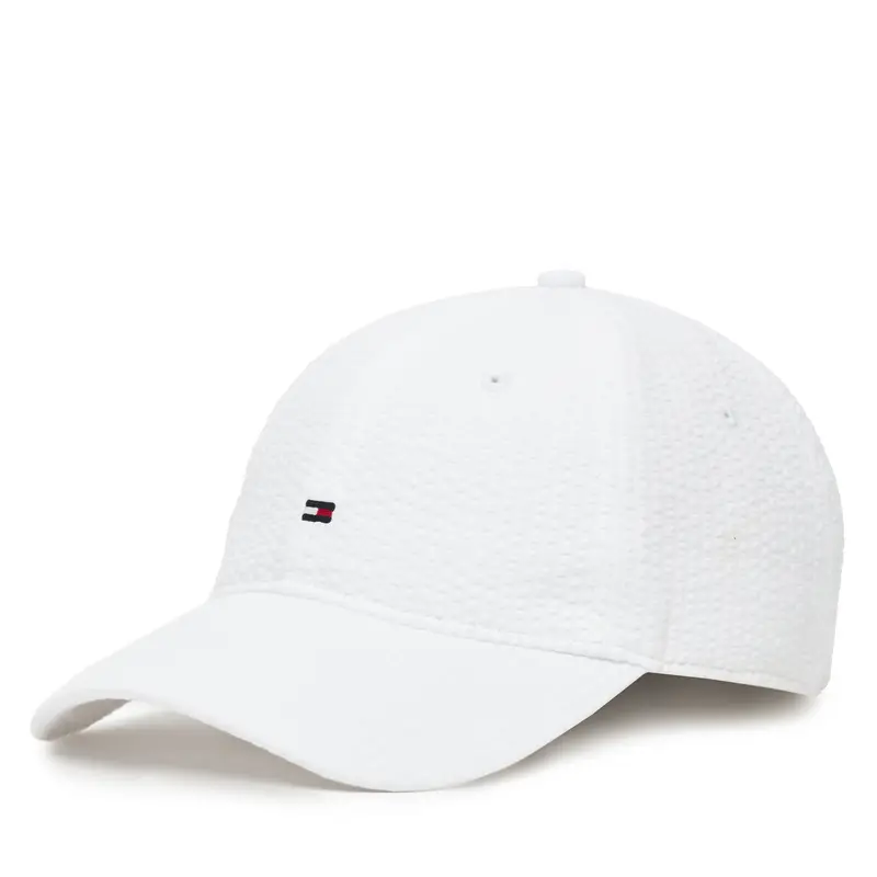 Cappellino Tommy Hilfiger Flag Seersucker 6 Panel AM0AM13427 Bianco