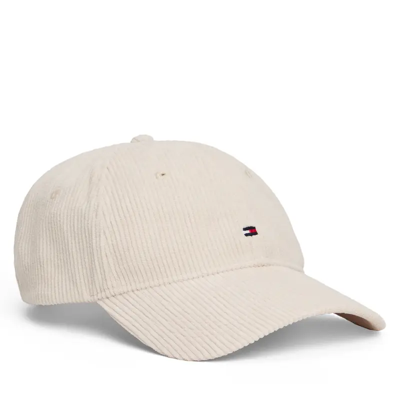 Cappellino Tommy Hilfiger Th Flag 6 Panel Cord Cap AM0AM13583 Écru Écru