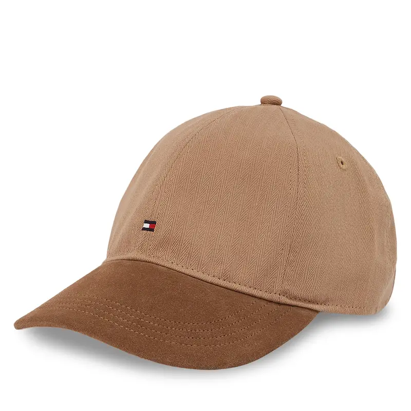 Cappellino Tommy Hilfiger Th Flag Herringbone 6 Panel Cap AM0AM13385 Marrone