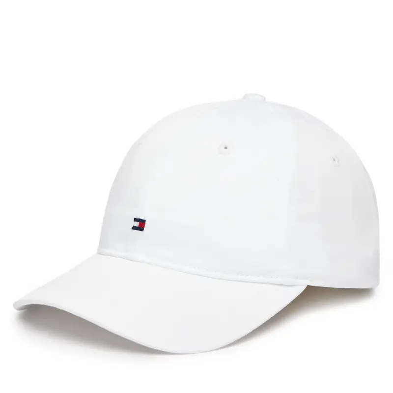 Cappellino Tommy Hilfiger Th Flag Soft 6 Panel Cap AW0AW17781 Bianco