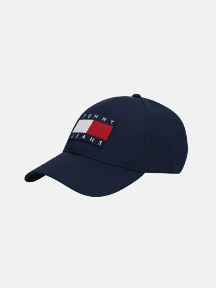 cappello con visiera blu archive con logo bandiera