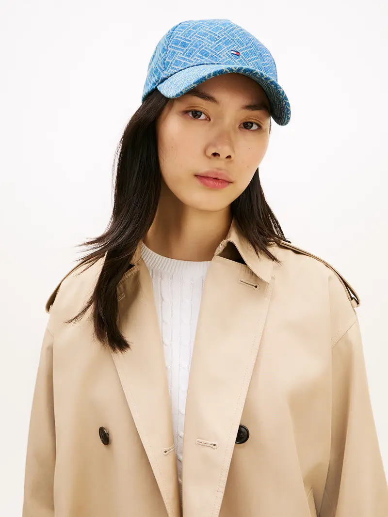 Cappello da baseball blu denim / grigio miniatura 3