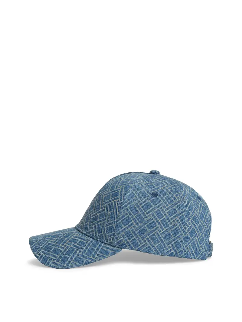 Cappello da baseball blu denim / grigio