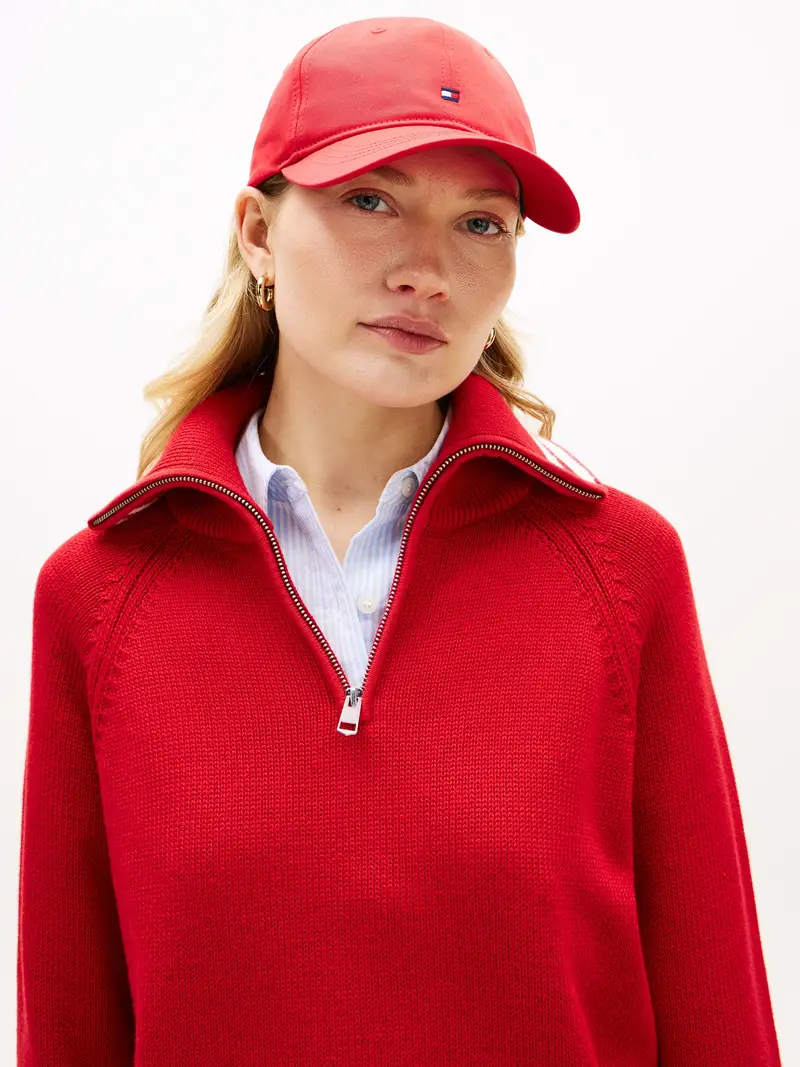 Cappello da baseball rosso miniatura 3