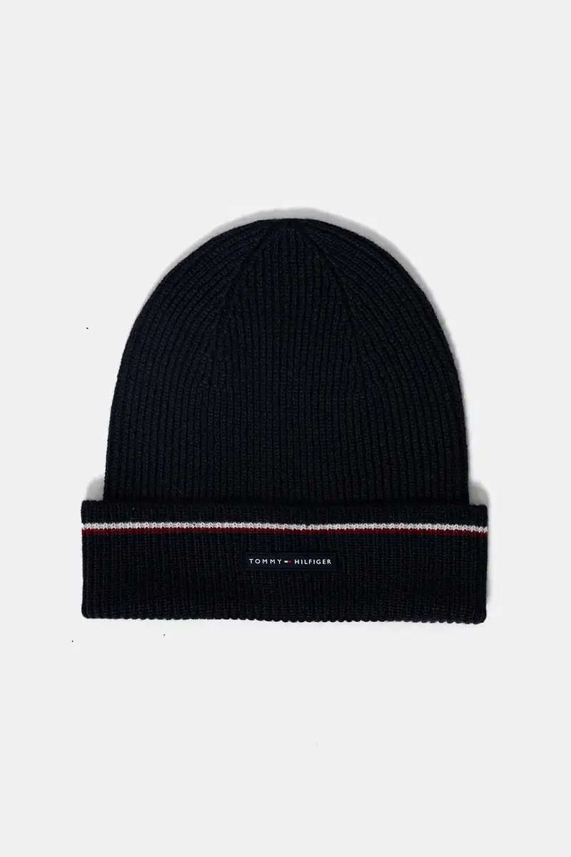 cappello e sciarpa con lana colore blu navy AM0AM13809 miniatura 2