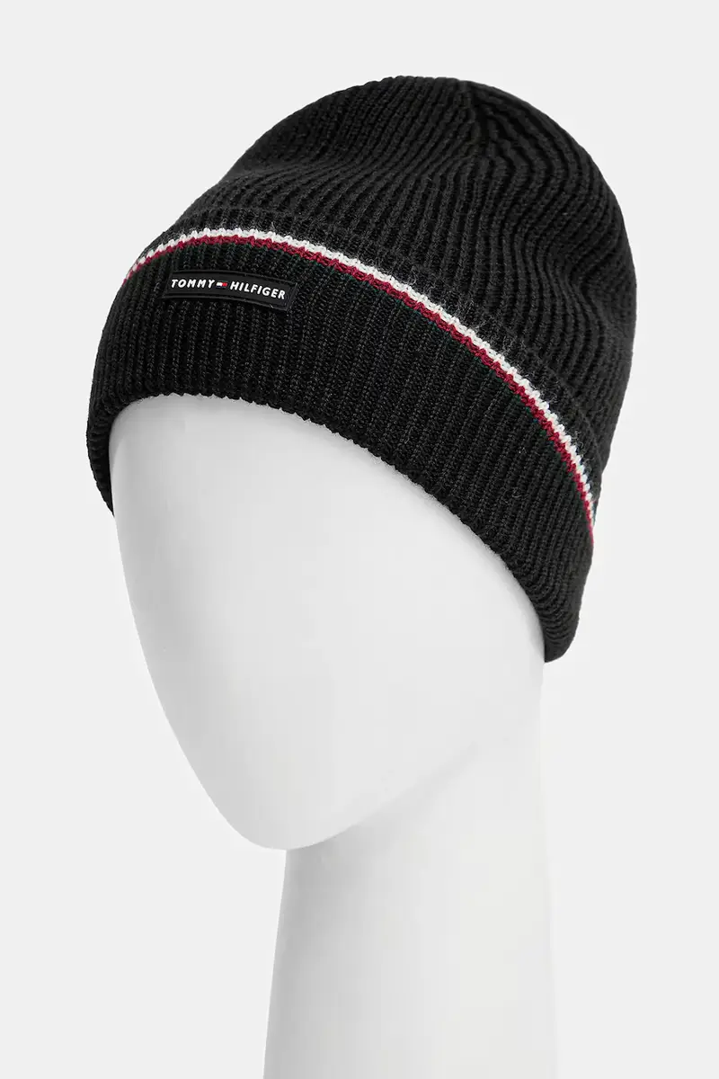 cappello e sciarpa con lana colore nero AM0AM13809 miniatura 3