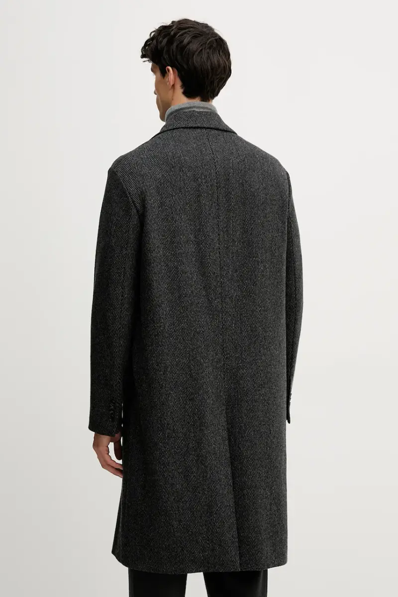 cappotto con lana colore grigio FSTHL4027.FSTH604 miniatura 3