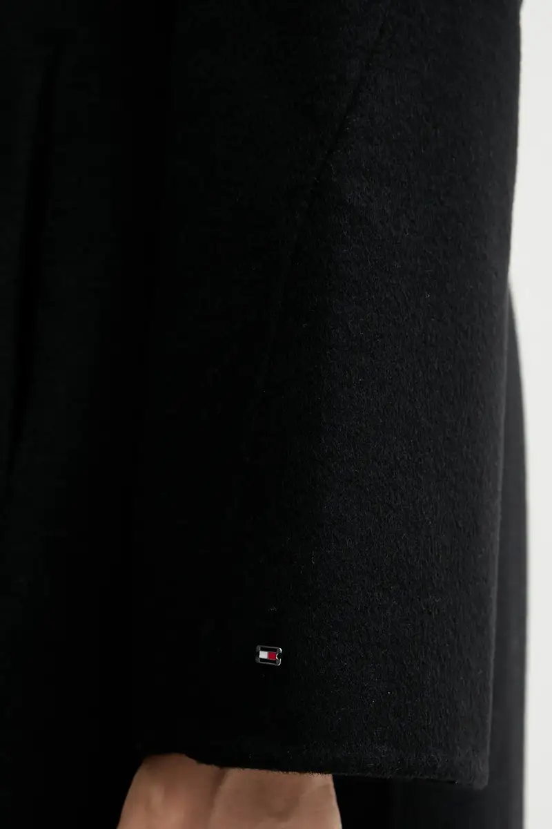 cappotto in lana colore nero WW0WW47286 miniatura 5