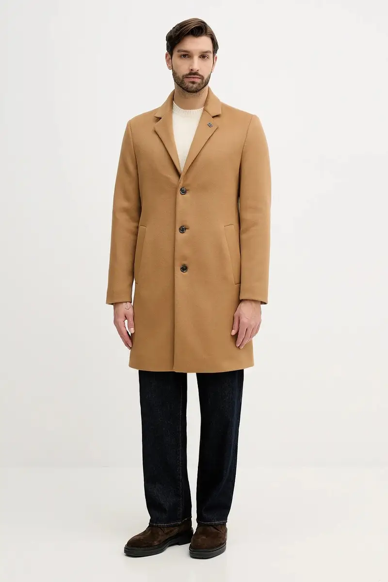 Tommy Hilfiger Cappotto in lana marrone miniatura 2