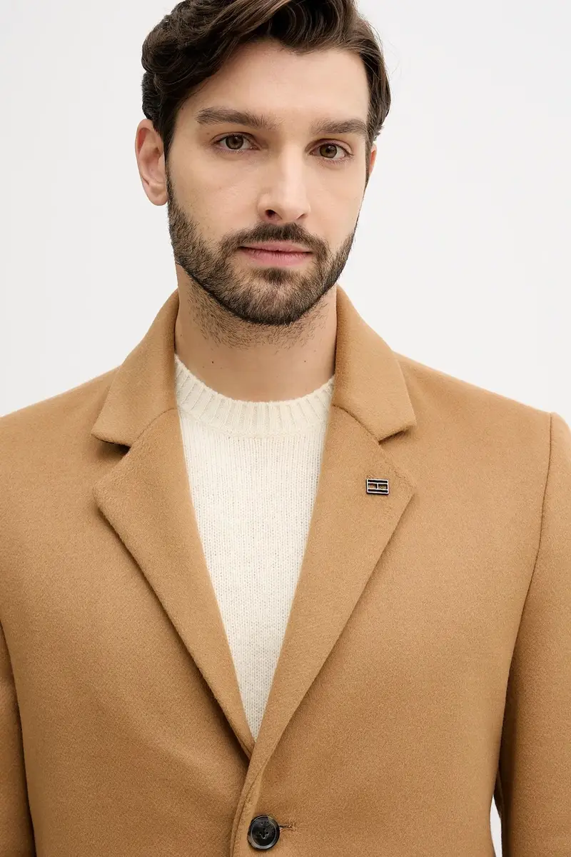 Tommy Hilfiger Cappotto in lana marrone miniatura 4