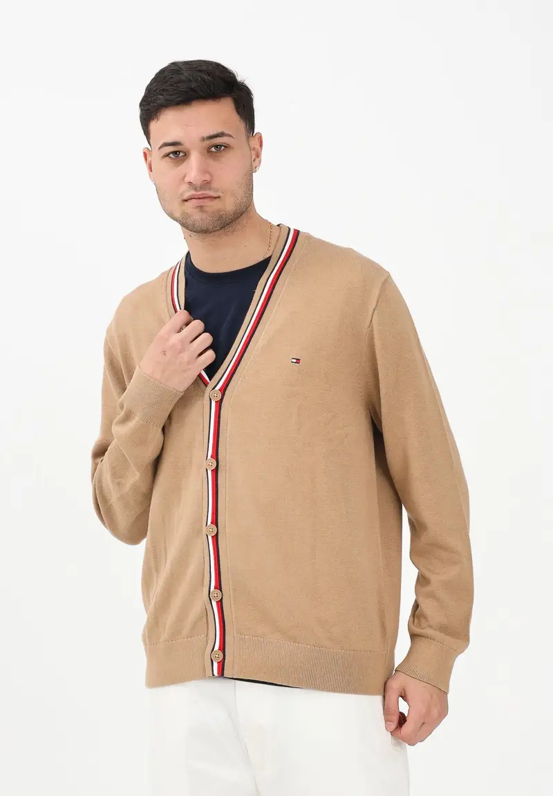 Tommy Hilfiger Cardigan Uomo Beige 3982995 miniatura 2