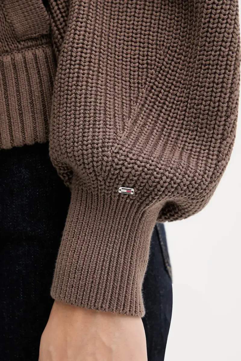 Tommy Hilfiger Cardigan Donna Marrone 3138459 miniatura 4