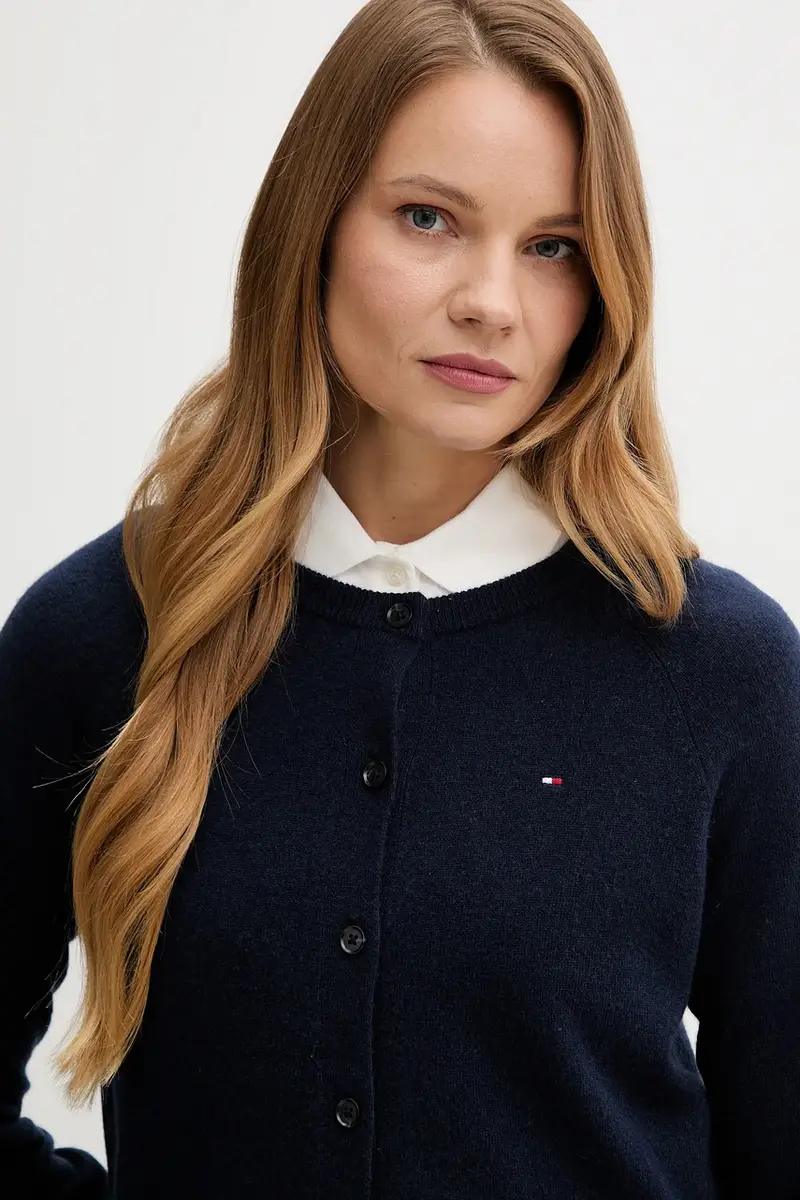 Tommy Hilfiger Cardigan Donna Blu 3595855 miniatura 4