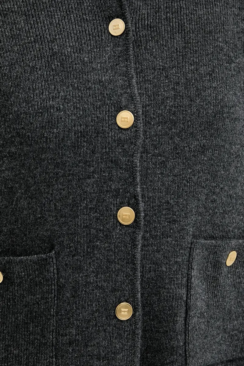Tommy Hilfiger Cardigan Donna Grigio 3611598 miniatura 5