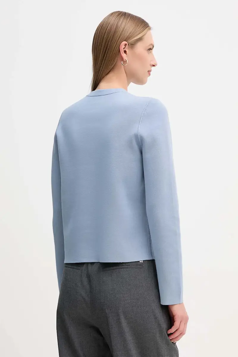 cardigan reversibile colore beige WW0WW40846 Blu miniatura 4