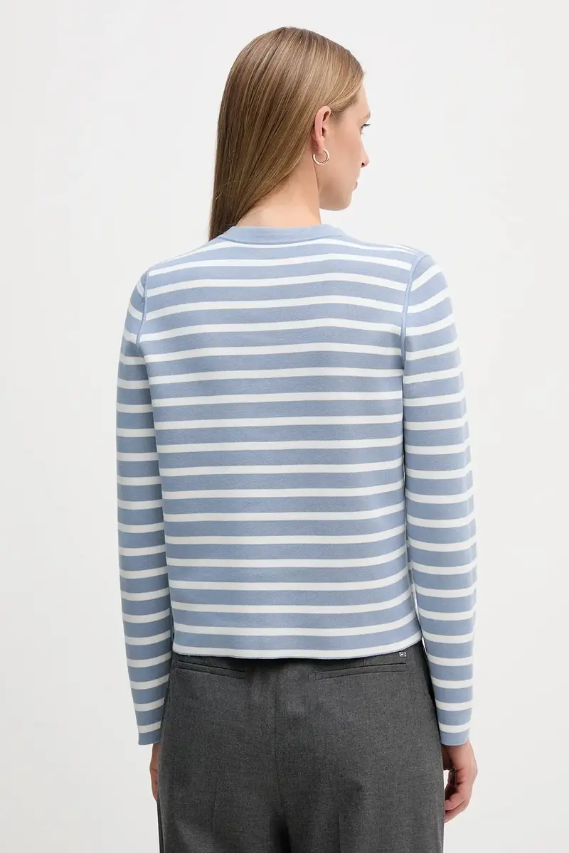 cardigan reversibile colore beige WW0WW40846 Blu miniatura 5