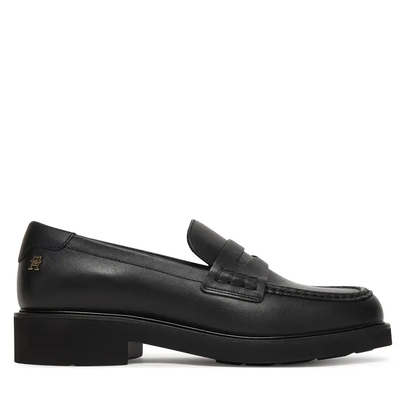 Chunky loafers Tommy Hilfiger Elettra Penny Leather FW0FW09360 Nero