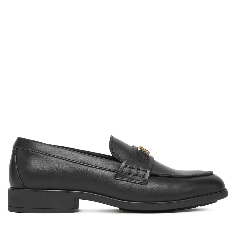 Chunky loafers Tommy Hilfiger Th Logo Leather Loafer FW0FW08705 Nero
