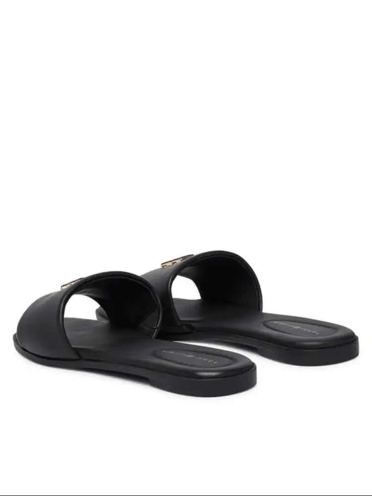 ciabatte nere donna mini logo miniatura 3