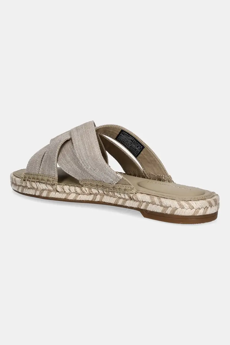 ciabatte slide CHAMBRAY ESPADRILLE MULE donna colore beige FW0FW08501 miniatura 3