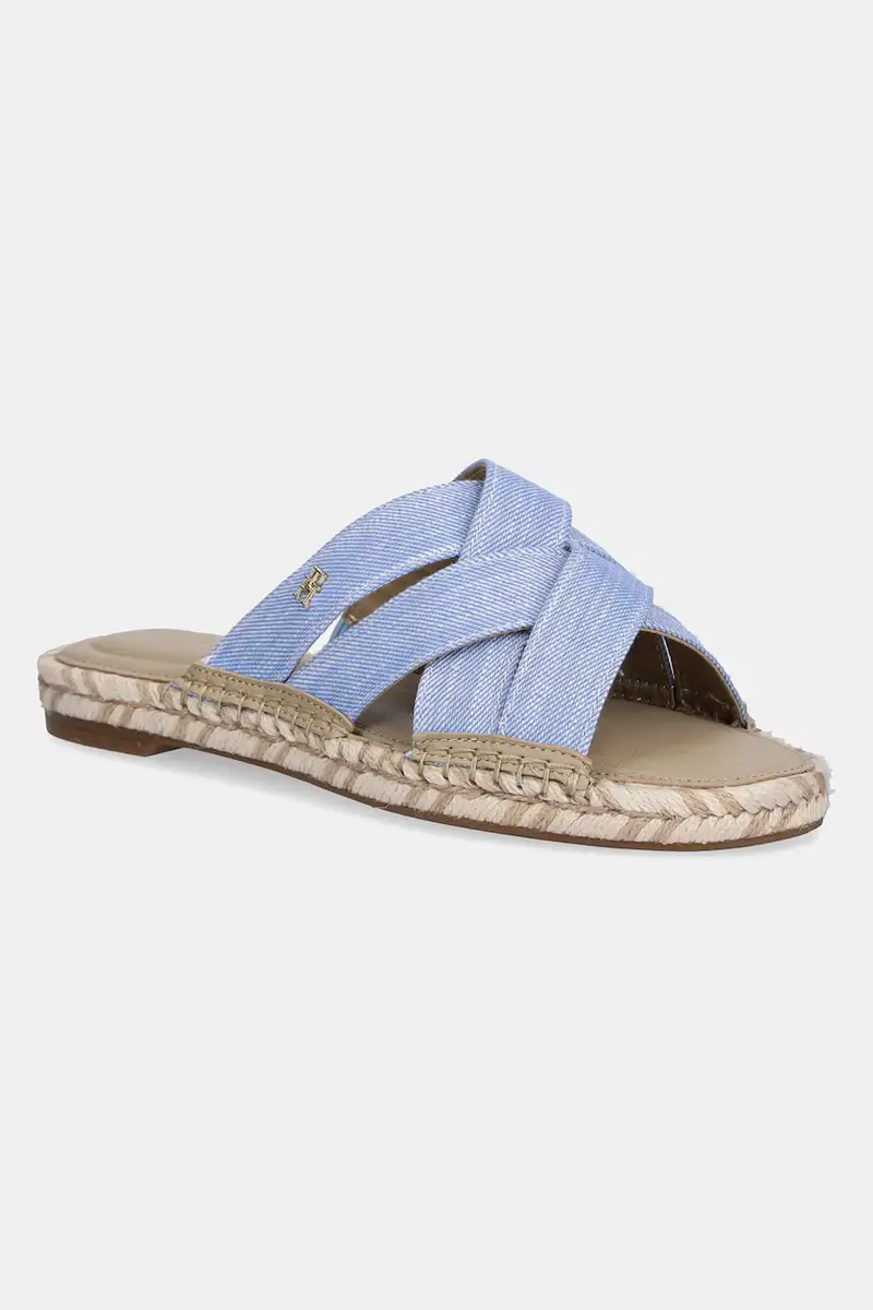 ciabatte slide CHAMBRAY ESPADRILLE MULE donna colore blu FW0FW08501