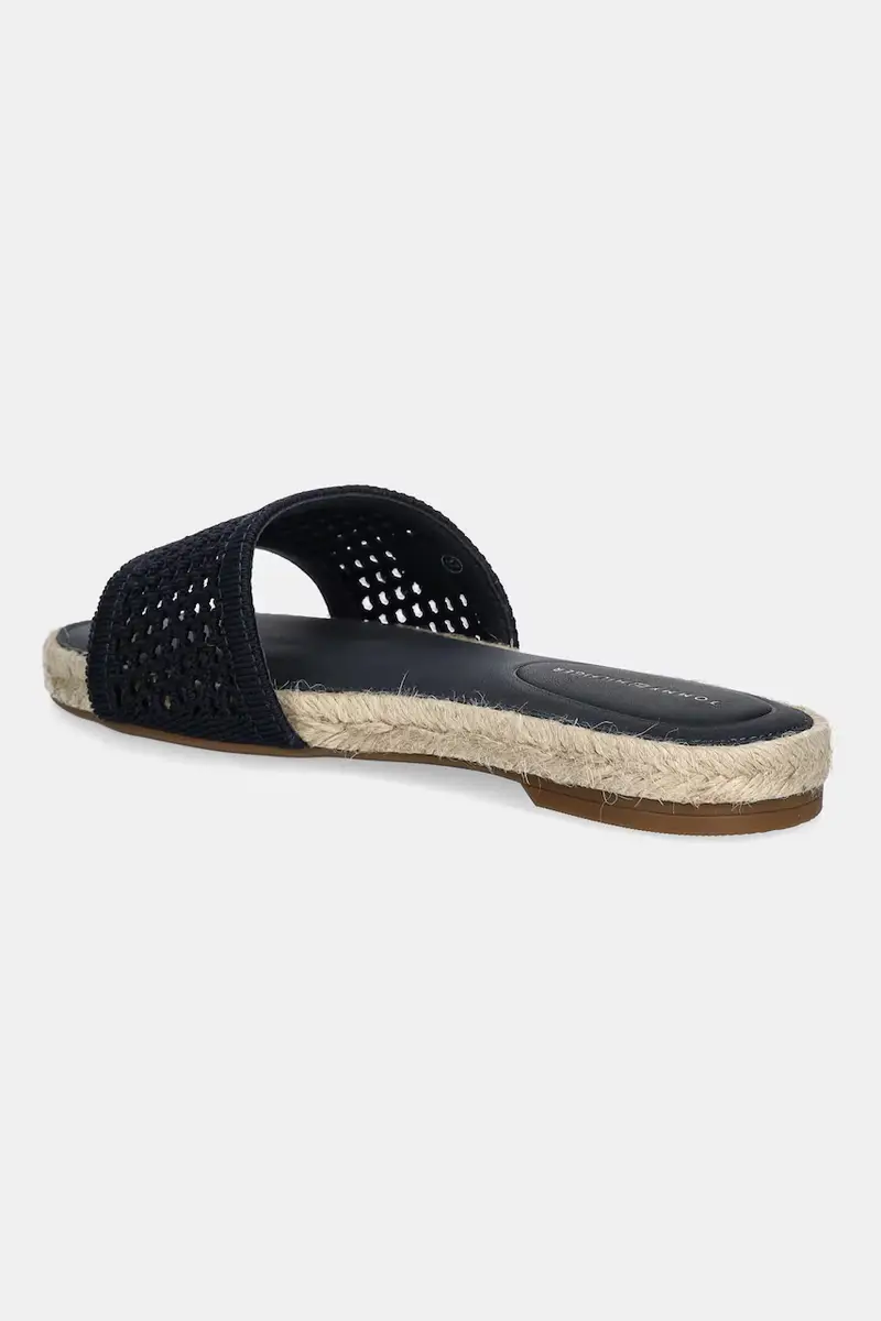 ciabatte slide KNIT MESH ESPADRILLE FLAT SANDAL donna colore blu navy FW0FW08744 miniatura 3