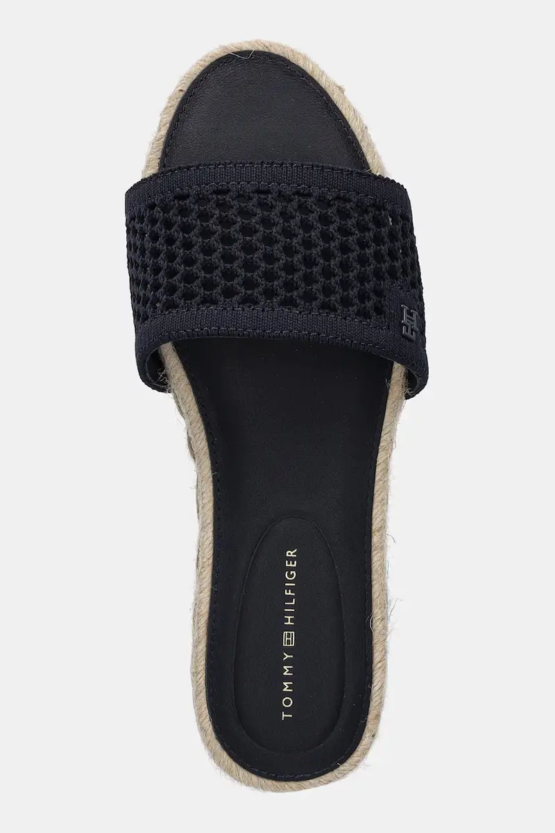 ciabatte slide KNIT MESH ESPADRILLE FLAT SANDAL donna colore blu navy FW0FW08744 miniatura 4