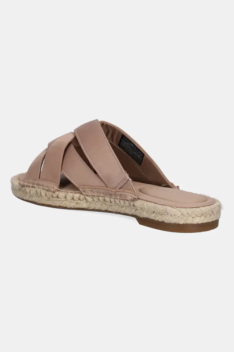 ciabatte slide SATIN ESPADRILLE MULE donna colore beige FW0FW08502 miniatura 3