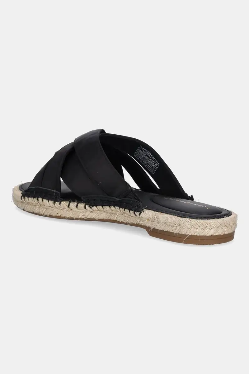 ciabatte slide SATIN ESPADRILLE MULE donna colore nero FW0FW08502 miniatura 3