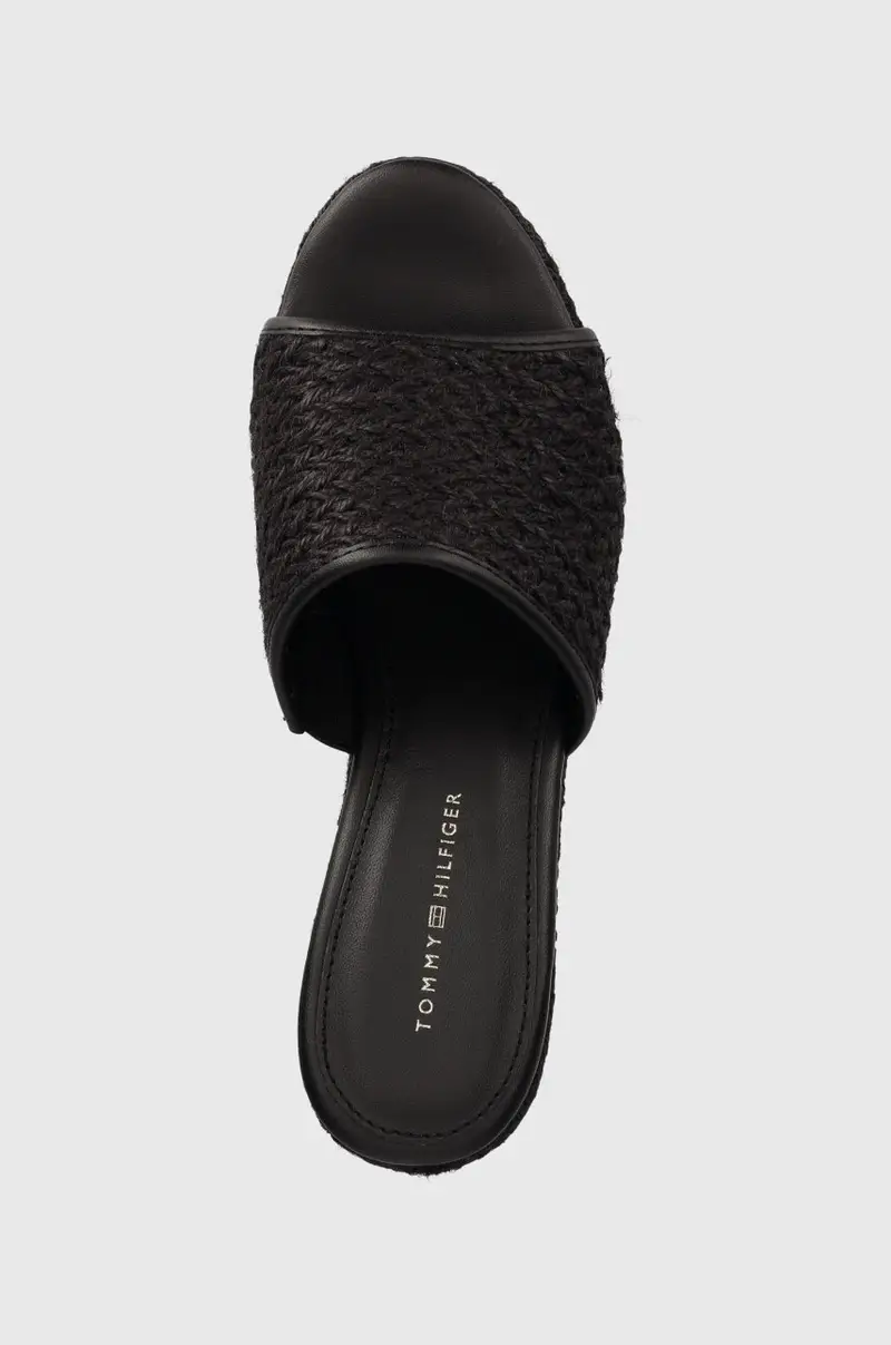 ciabatte slide TH ROPE WEDGE SANDAL donna colore nero FW0FW07927 miniatura 4