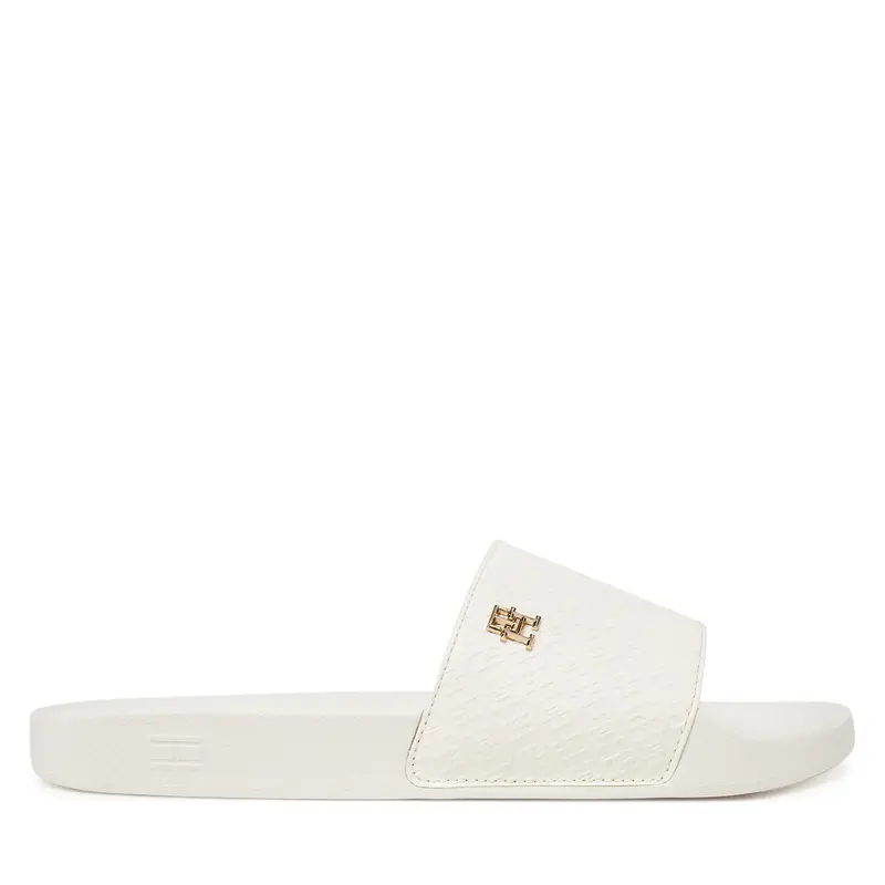 Ciabatte Tommy Hilfiger Th Monogram Poolside FW0FW08525 Bianco