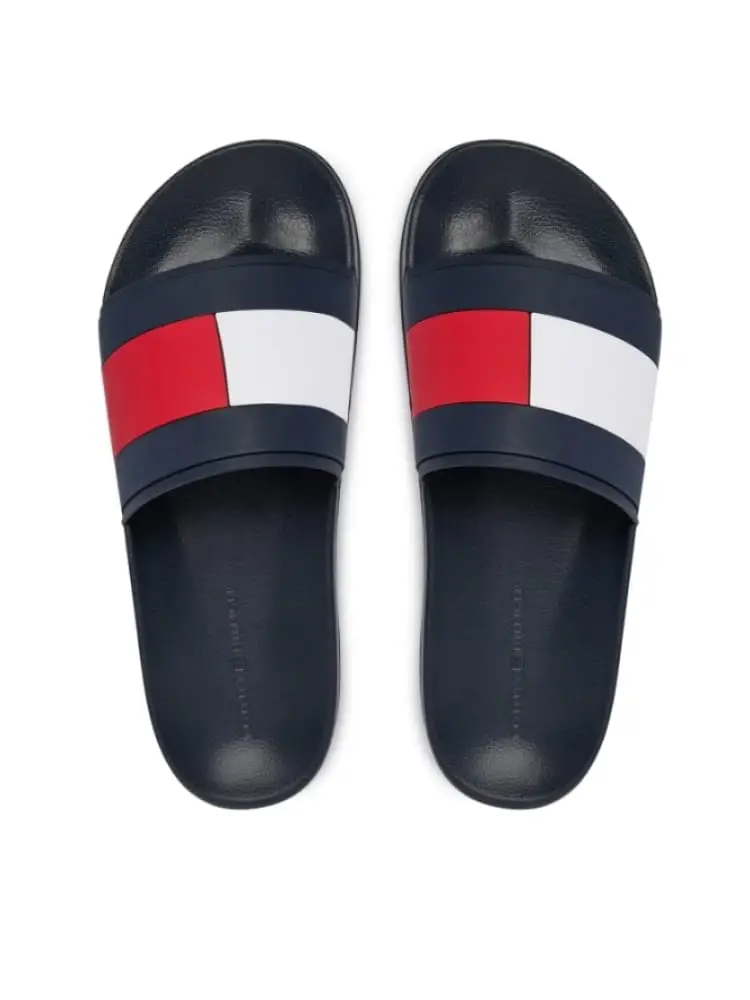 ciabatte uomo blu con bandiera