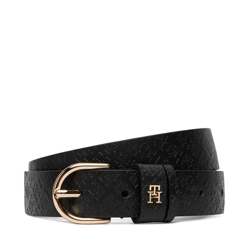 Cintura da donna Tommy Hilfiger Ess Effortless 2 5 Go Mono AW0AW18856 Nero