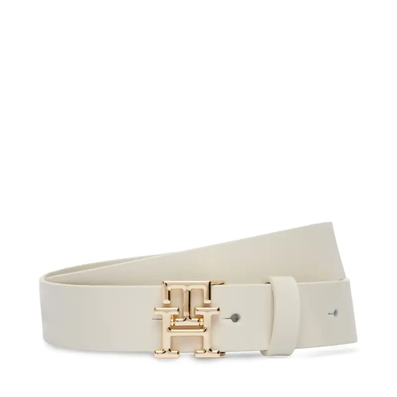 Cintura da donna Tommy Hilfiger Th Logo 2 5 AW0AW17496 Écru Écru