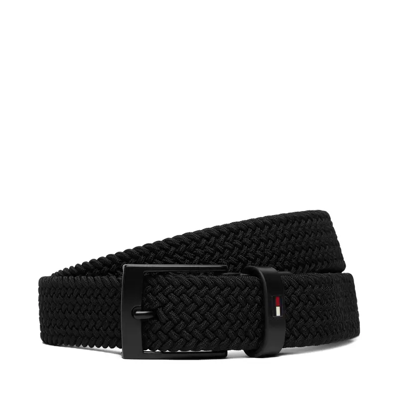 Cintura da uomo Tommy Hilfiger Adan 3 5 Elastic AM0AM13824 Nero