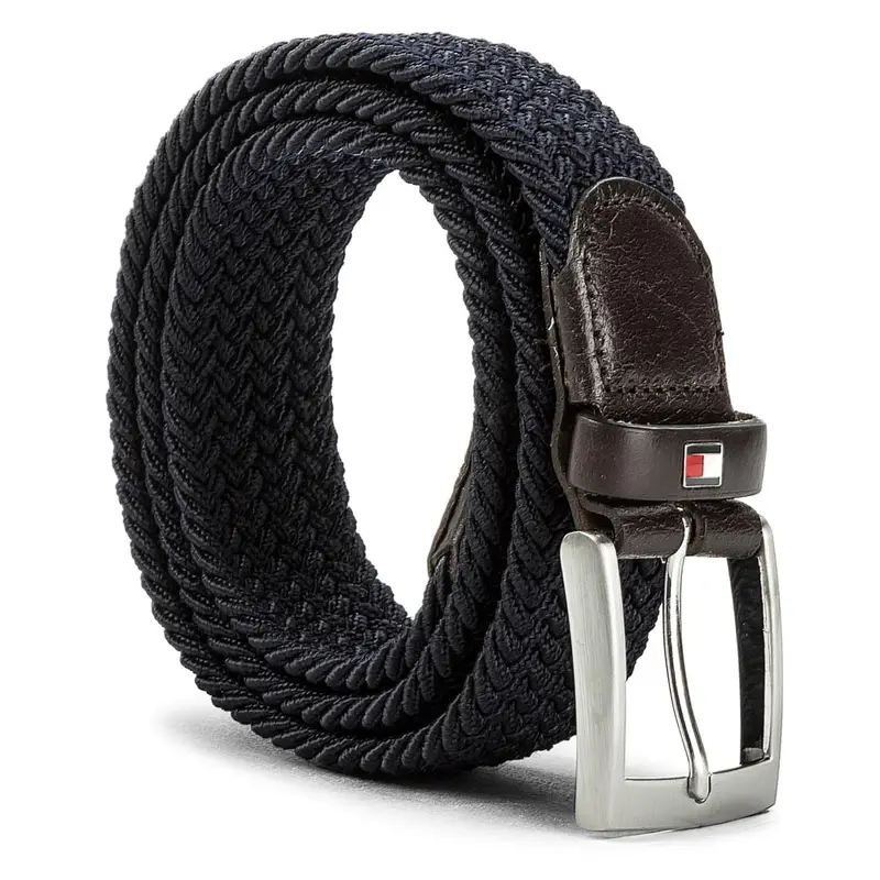 Cintura da uomo Tommy Hilfiger New Adan Belt 3.5 AM0AM02801 Blu scuro