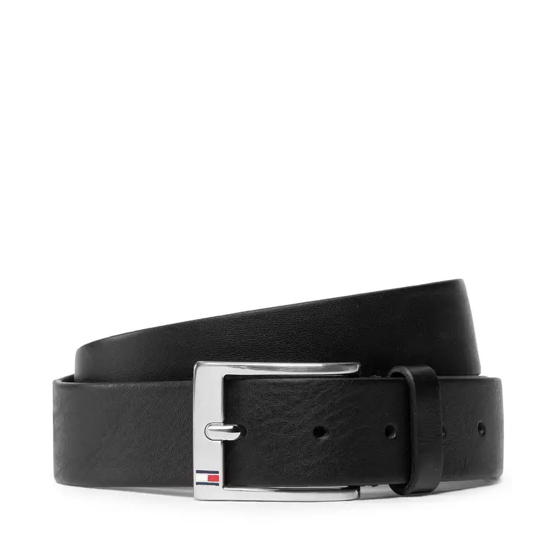 Cintura da uomo Tommy Hilfiger New Aly Belt AM0AM08363 Nero